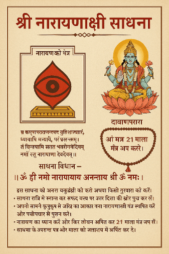 श्री नारायणाक्षी साधना: जीवन की सम्पूर्ण सकारात्मकता का मार्ग